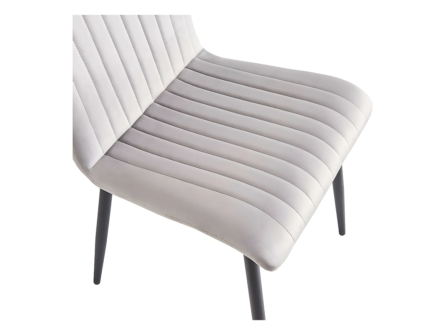 Set van 2 comfortabele en elegante fluwelen stoelen "Henley" - Lichtgrijs