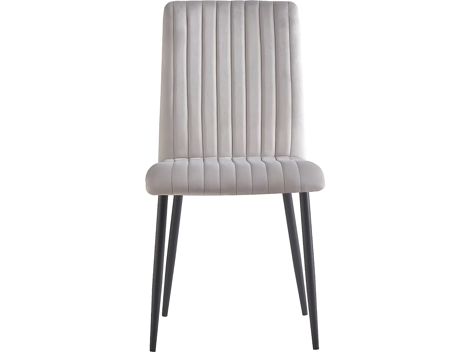 Lot de 2 chaises en velours "Henley" - Gris clair