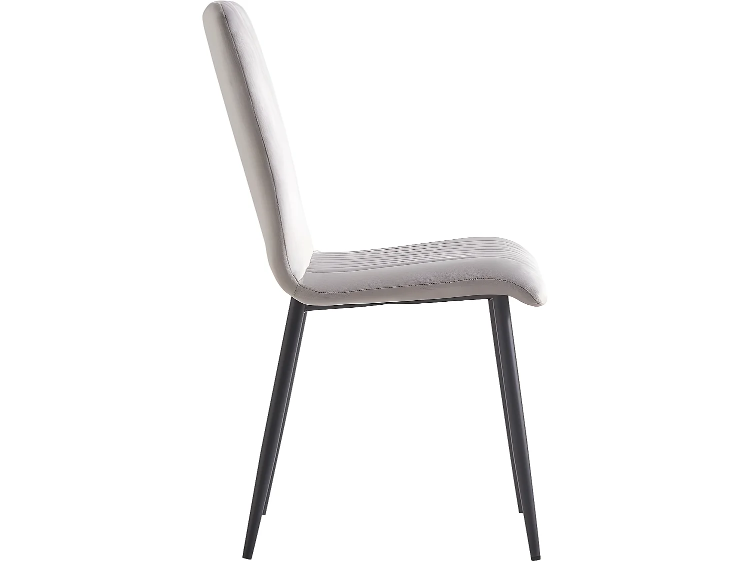 Lot de 2 chaises en velours "Henley" - Gris clair