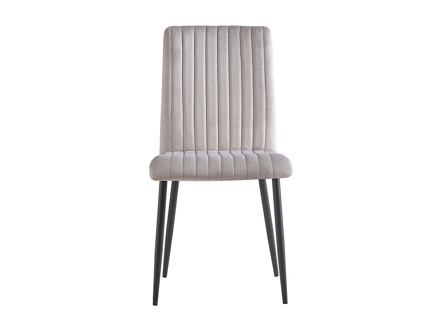 Zestaw 2 krzeseł aksamitnych "Henley" - Jasnoszary