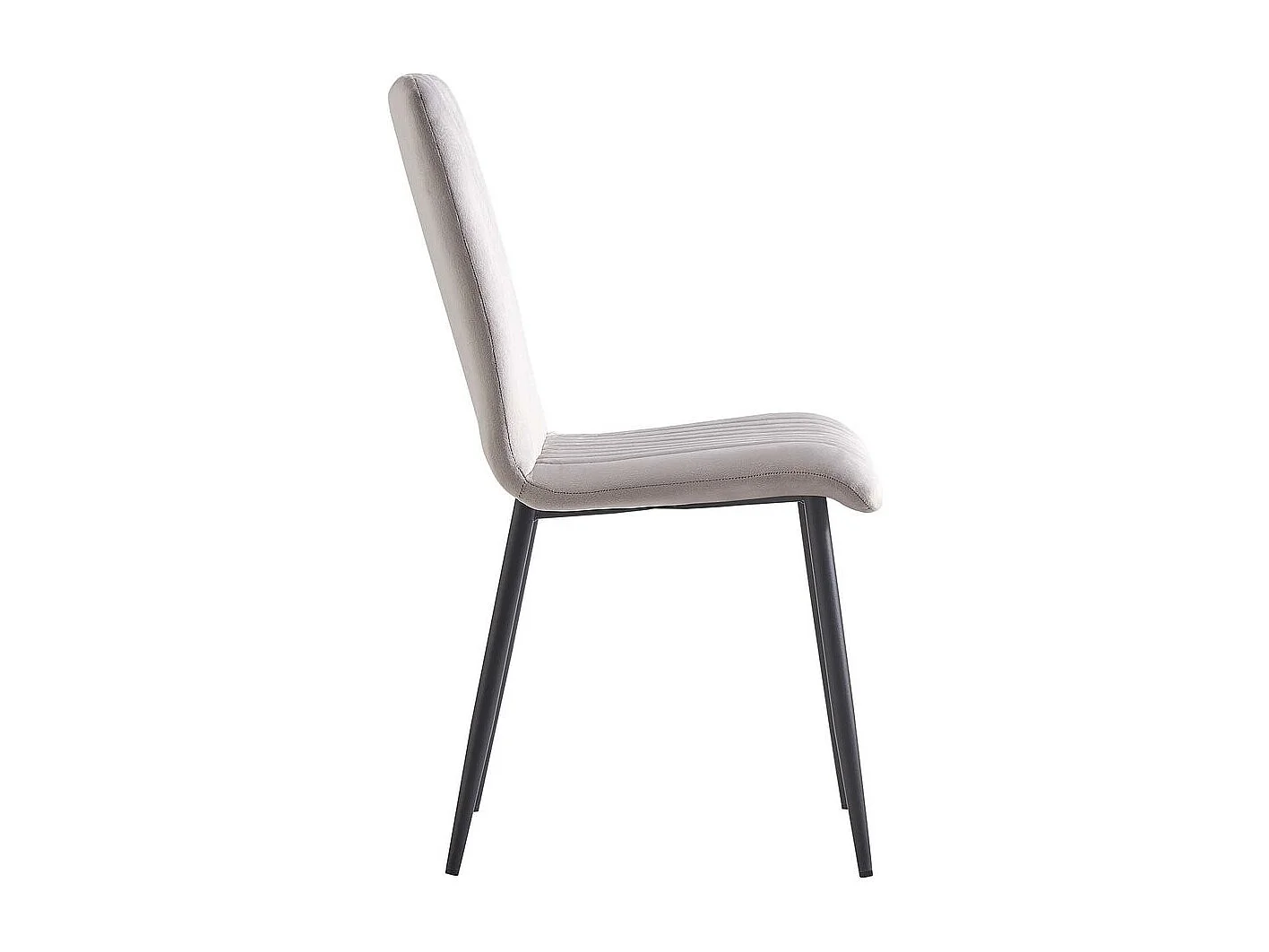 Lot de 2 chaises en velours "Henley" - Gris clair