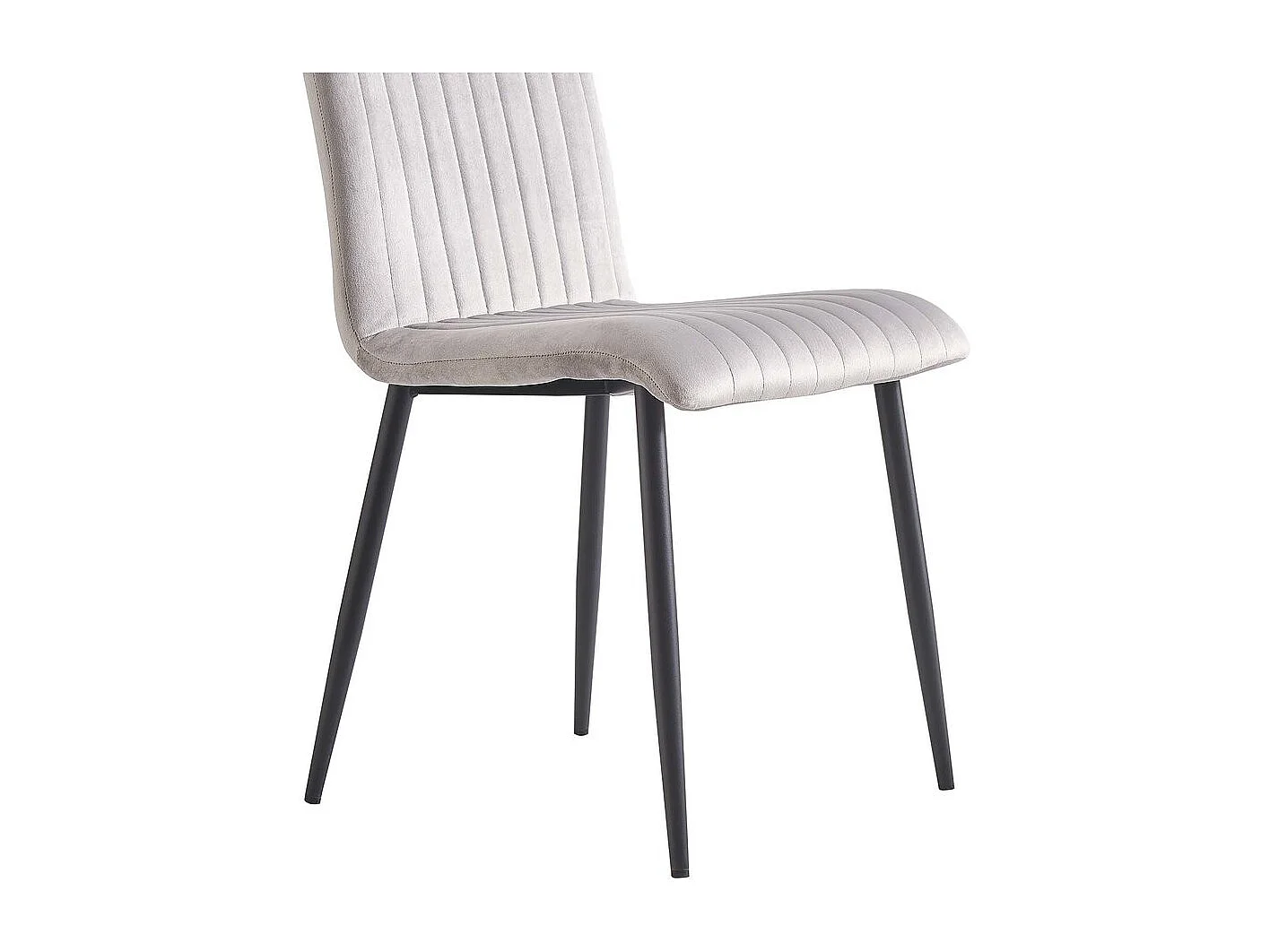 Lot de 2 chaises en velours "Henley" - Gris clair