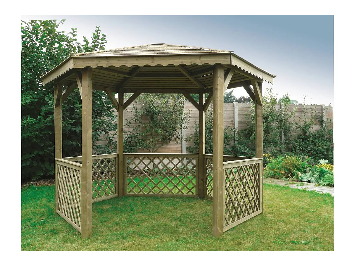 Kiosque en bois "Pavilion" - 6.68 m² - 3.15 x 2.57 x 2.56 m - 16 mm