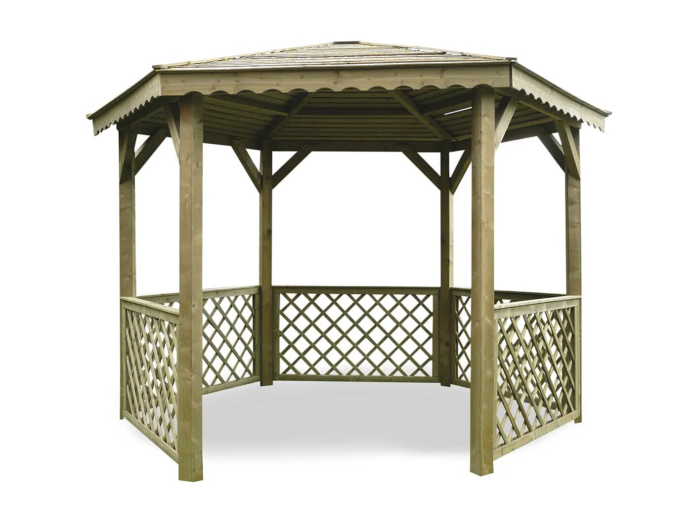 Kiosque en bois "Pavilion" - 6.68 m² - 3.15 x 2.57 x 2.56 m - 16 mm