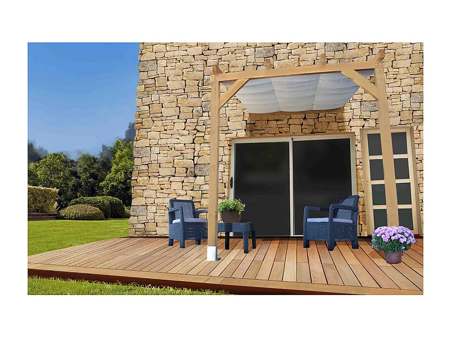 Tetto Couv'Terrasse in legno 3x2m – senza tetto