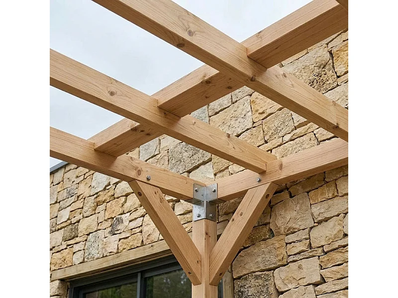 Tetto Couv'Terrasse in legno 3x2m – senza tetto