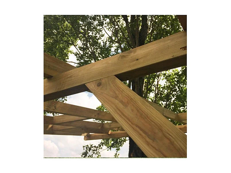 Tetto Couv'Terrasse® in Legno 3x3m - Senza tetto