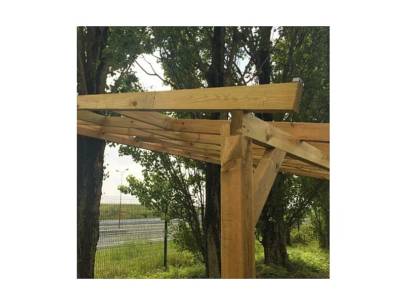 Tetto Couv'Terrasse® in Legno 3x3m - Senza tetto