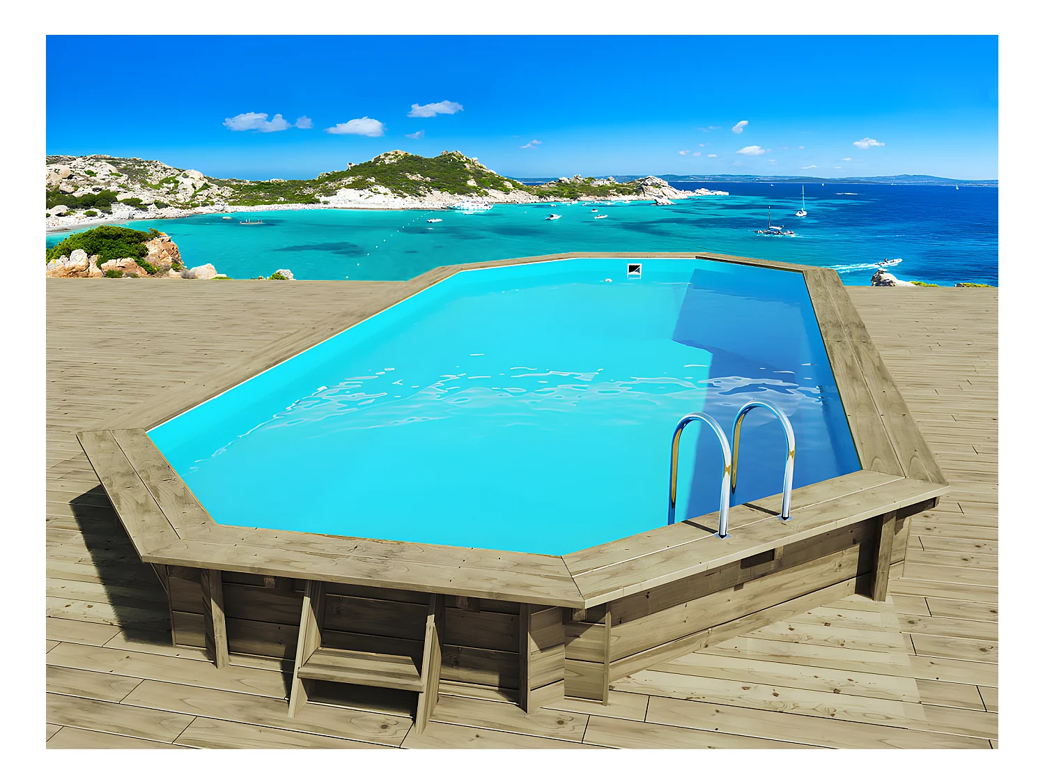 Piscine bois " Ibiza 130" - 8.57 x 4.57 x 1.31 m