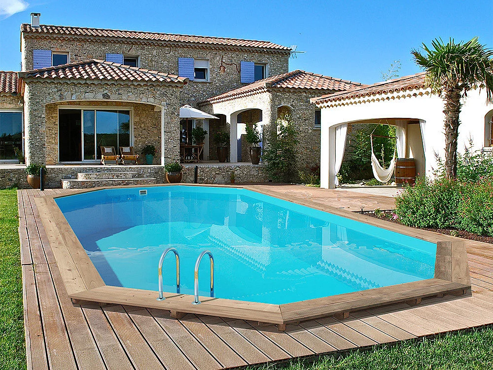 Piscine bois " Palma 130 " - 7.57 x 4.07 x 1.31 m