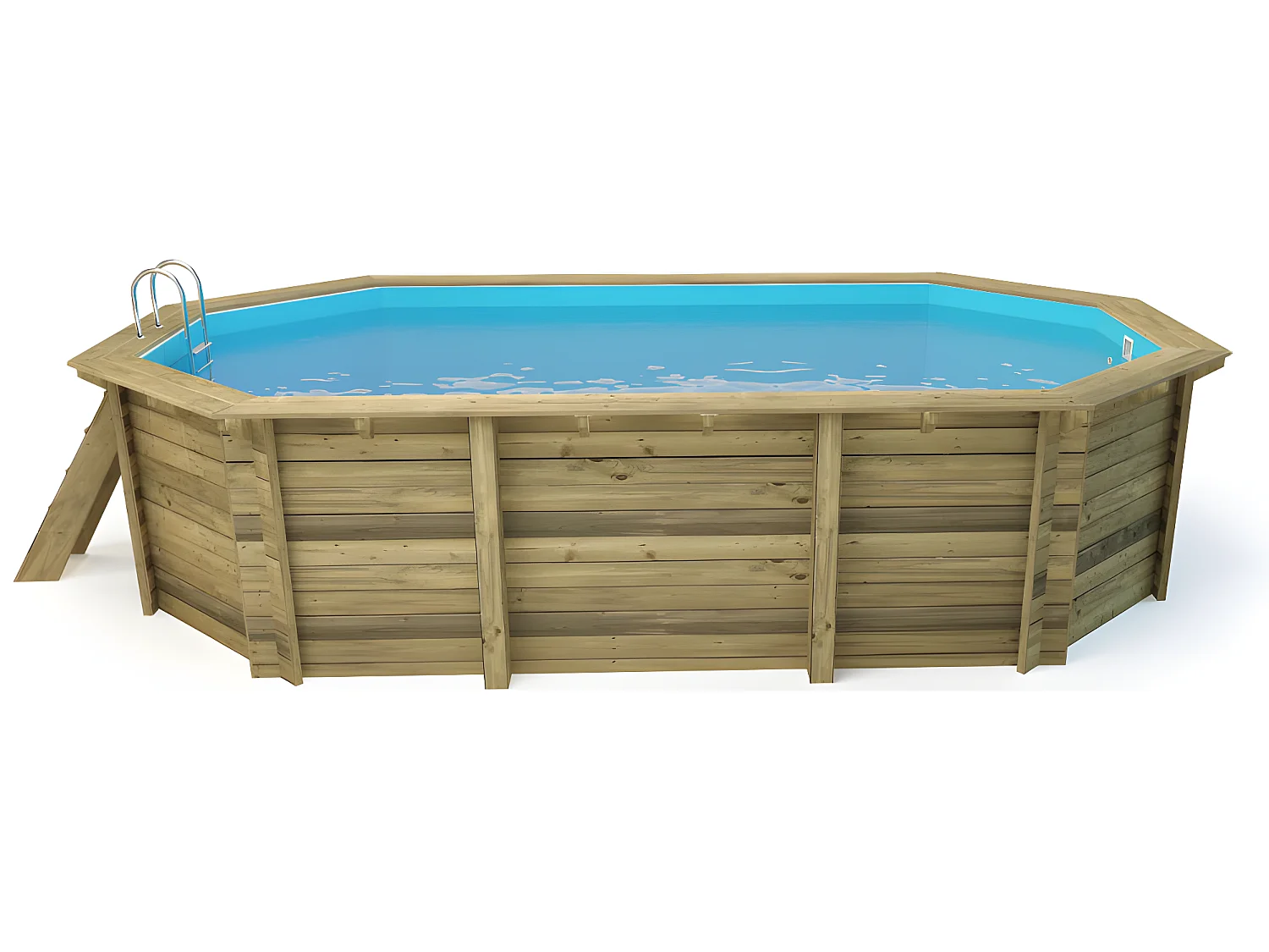 Piscine bois " Cancun " - 6.53 x 4.41 x 1.45 m