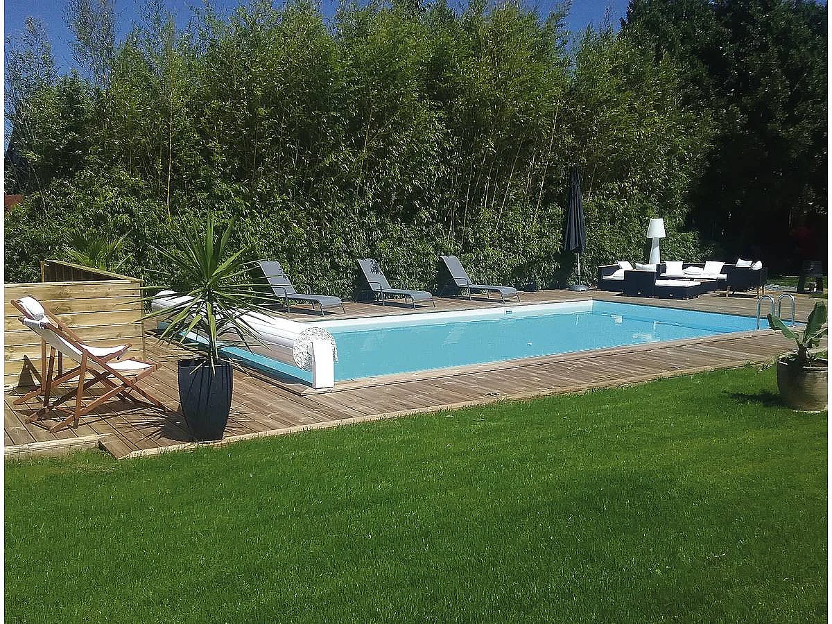 Houten zwembad rechthoekig "Oceano" pakket - 920 x 520 x 144 cm