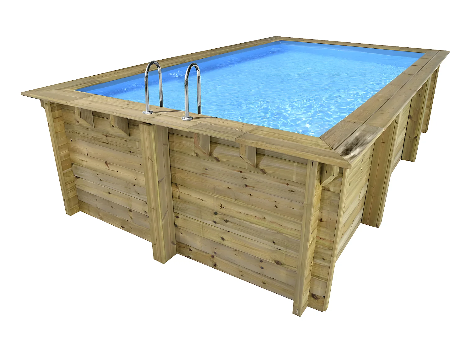 Piscina rettangolare in legno "Aruba" - 5,00 x 3,00 x 1,24 m
