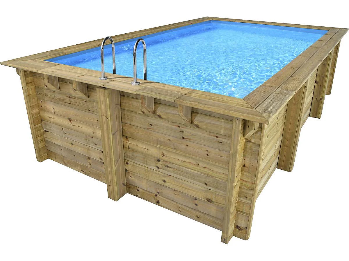 Piscina de madera rectangular "Aruba" - 5,00 x 3,00 x 1,24 m