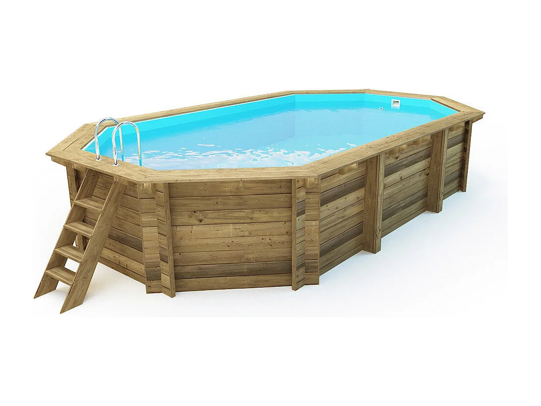 Piscine bois " Brazilia 120 "  5.86 x 3.86 x 1.20 m