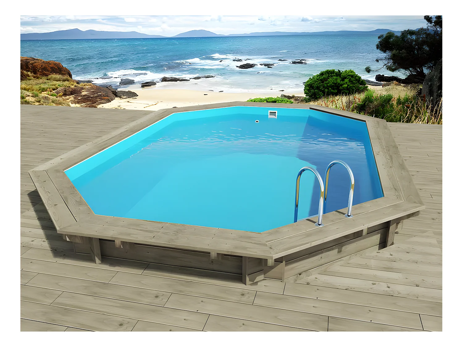 Piscine bois "Florida 130" - 6.57 x 4.57 x 1.31 m