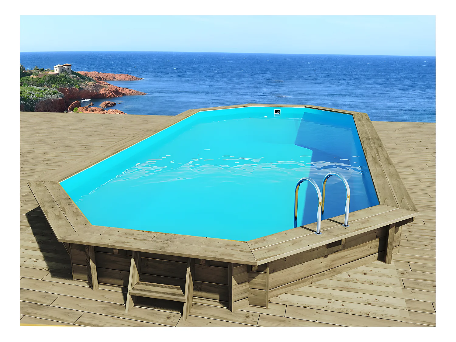 Piscina de madera "Sevilla"  - 8.57 x 4.57 x 1.45 m
