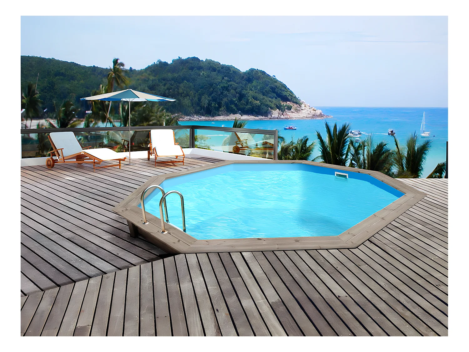 Piscine bois  Venecia " -  5.80 x 1.31m