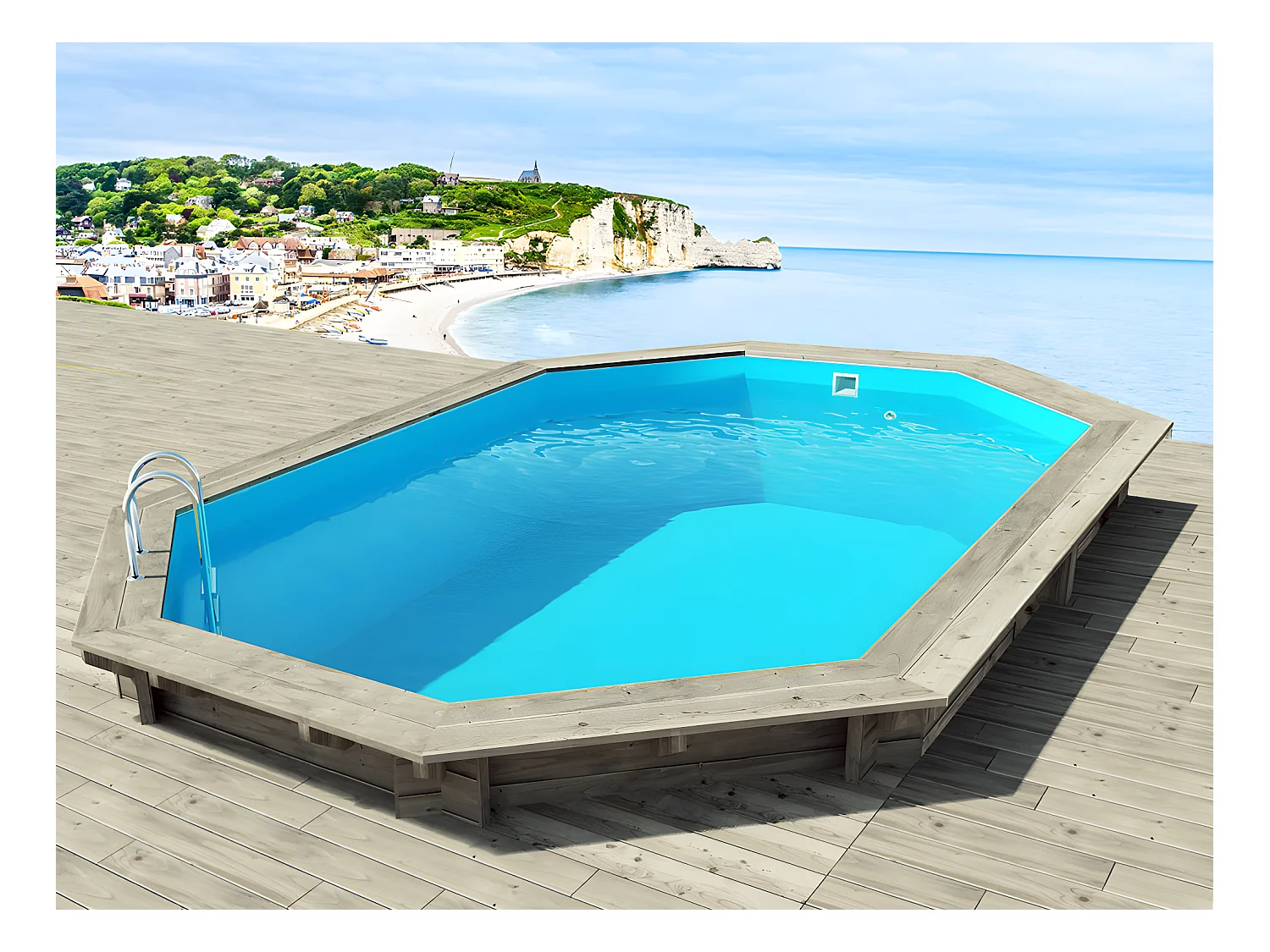 Piscine bois " Brazilia 132 "  5.86 x 3.86 x 1.32 m