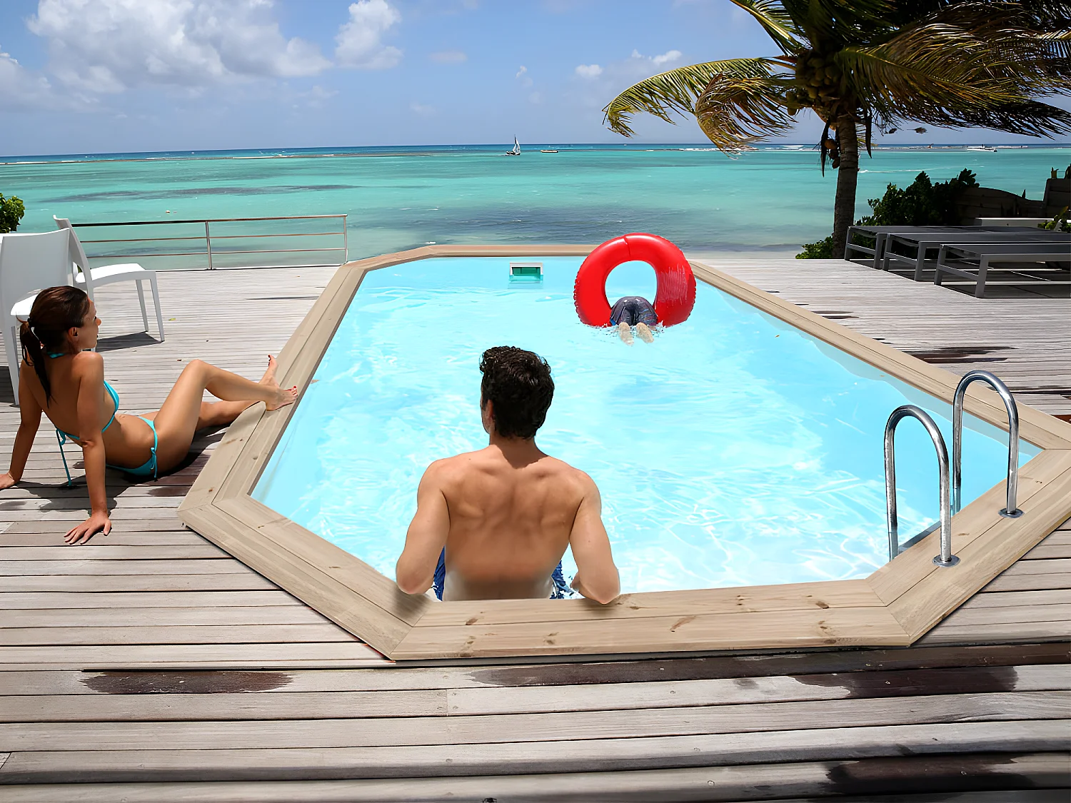 Piscine bois " Cordoue " - 3.48 x 2.15 x 1.18 m