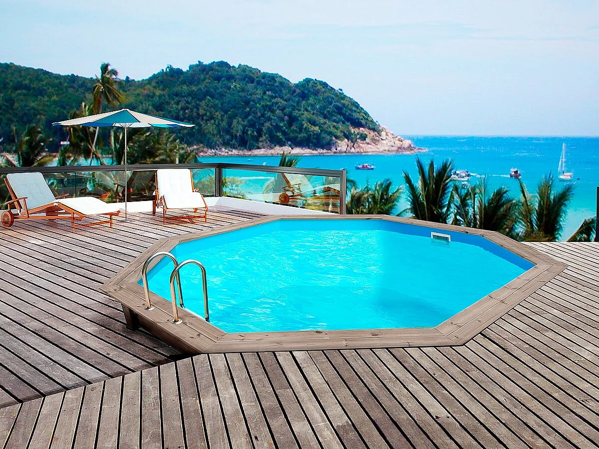 Piscine bois "Venecia" -  5.80 x 1.31 m +  Pompe à chaleur - Puissance 6.1 kW