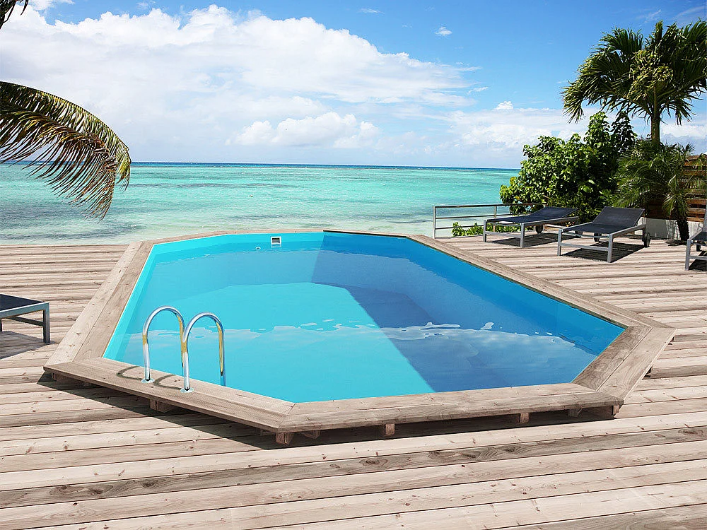 Piscine bois " Sao Paulo " - 6.57 x 4.07 x 1.20m