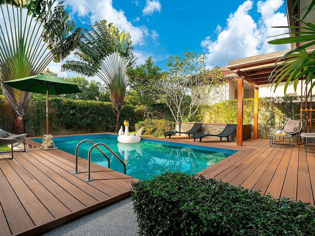 Piscine bois rectangle " Panama "- 6.20 x 4.10 x 1.45 m + Pompe à chaleur 6 kw/h inverter "PowerLine by Hayward" - Noir