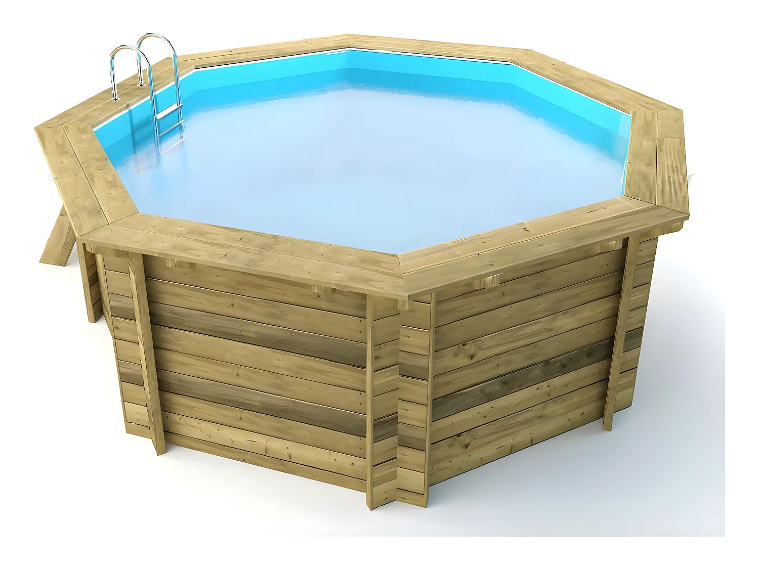 Houten zwembad "Verona" van 5,10 x 1,20 m met warmtepomp - Ideaal om te ontspannen met het gezin