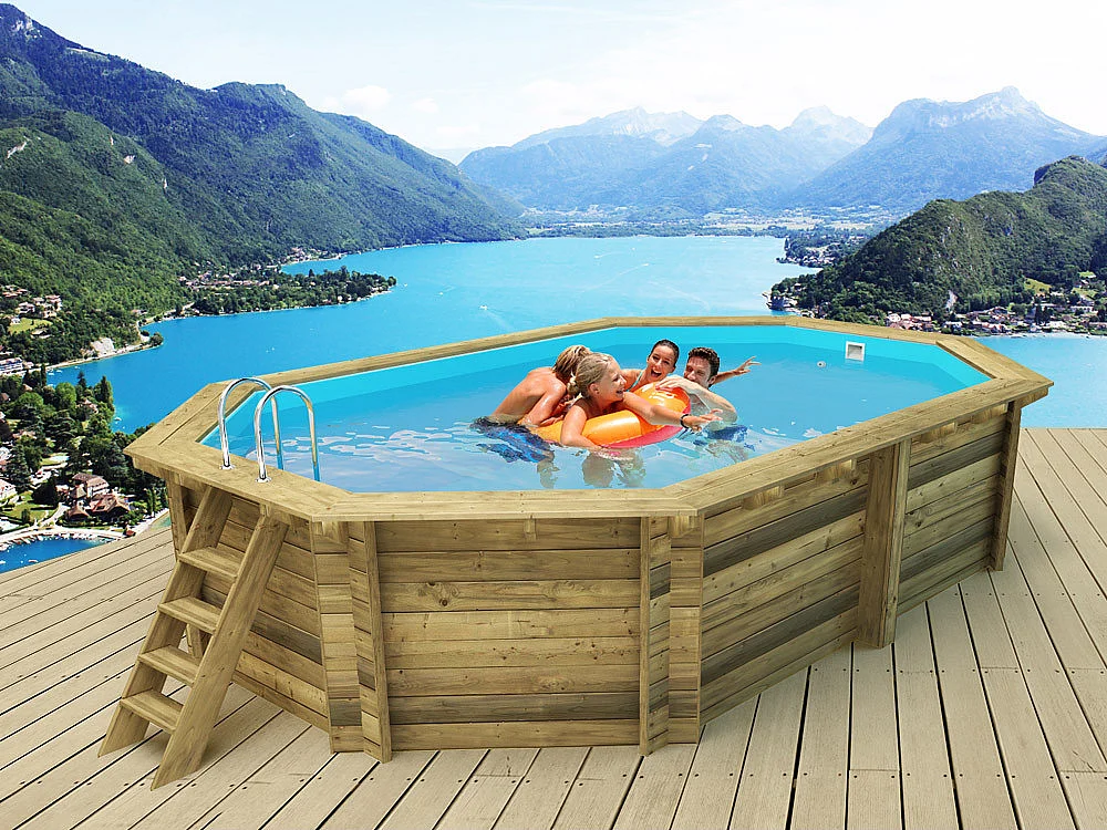 Piscine bois " Miami 120  " - 4.86 x 3.36 x 1.20 m