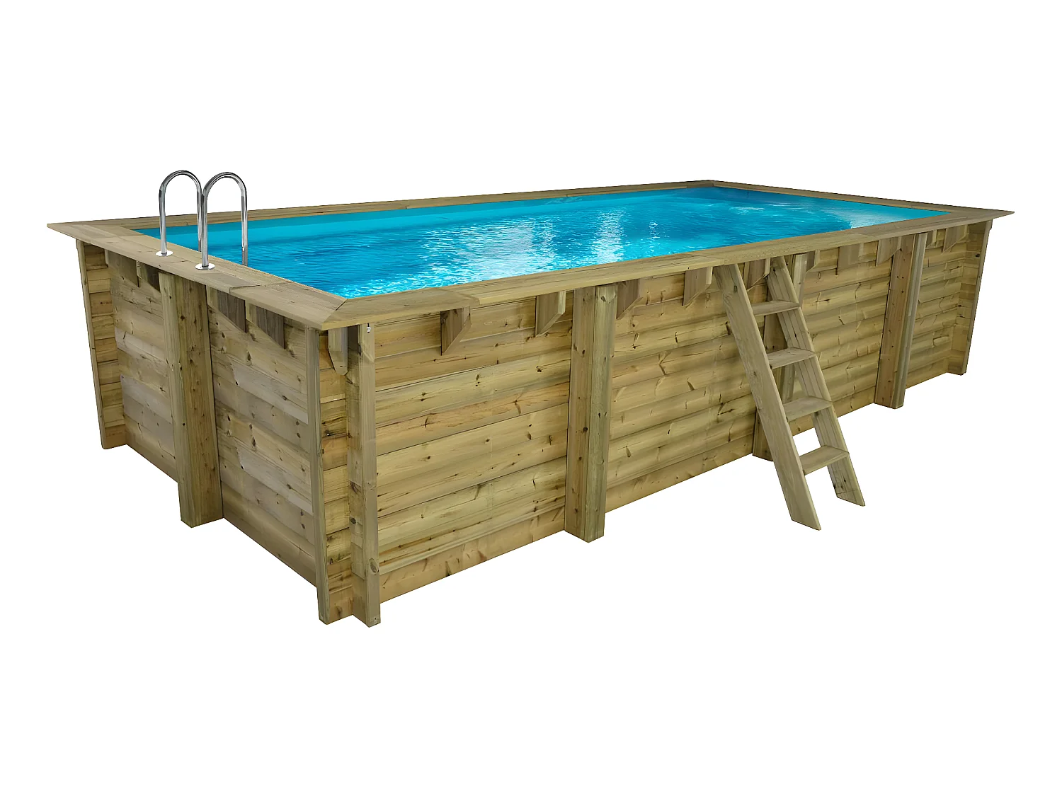 Piscine bois rectangle " Tobago "- 6.20 x 3.00 x 1.31 m
