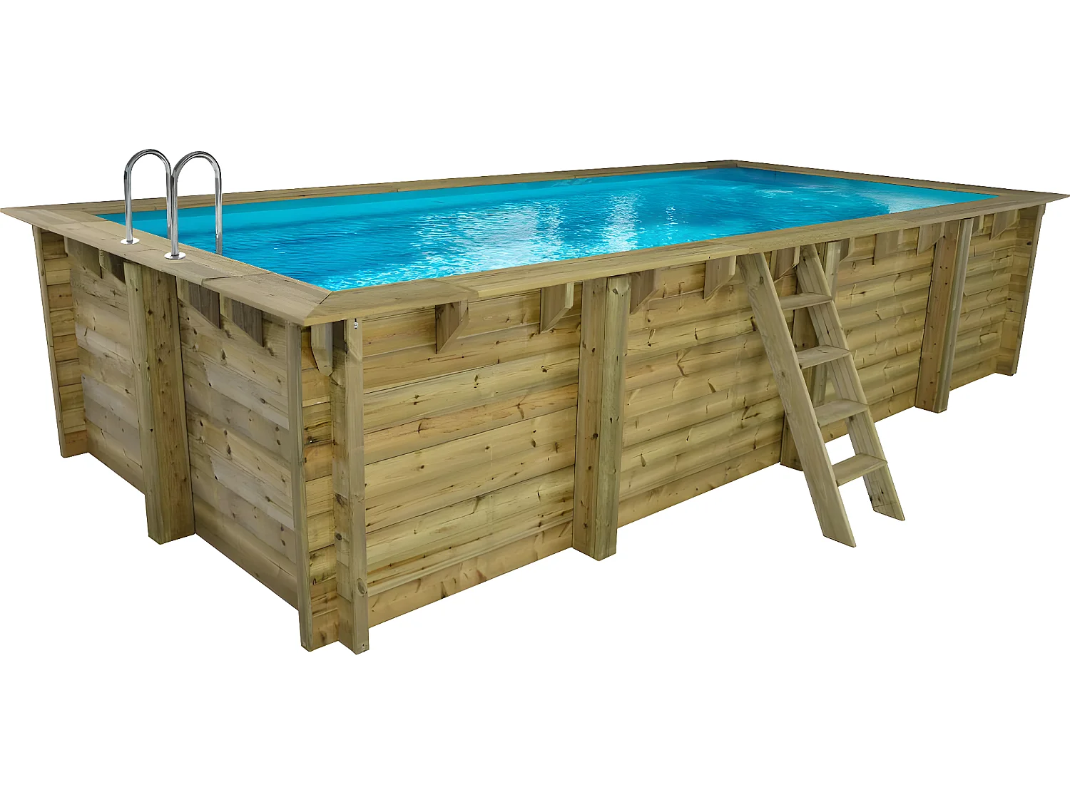 Piscine bois rectangle " Tobago "- 6.20 x 3.00 x 1.31 m
