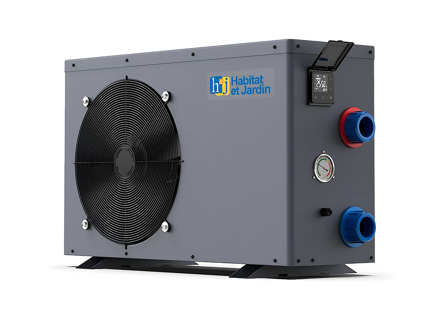 Piscine bois " Brazilia 132 "  5.86 x 3.86 x 1.32 m + Pompe à chaleur - Puissance 6.1 kW