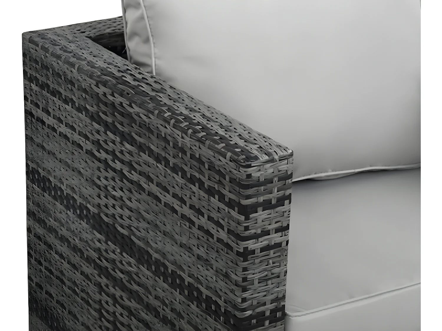 Fauteuil jardin en résine tressée "Ibiza" - Florida - Gris