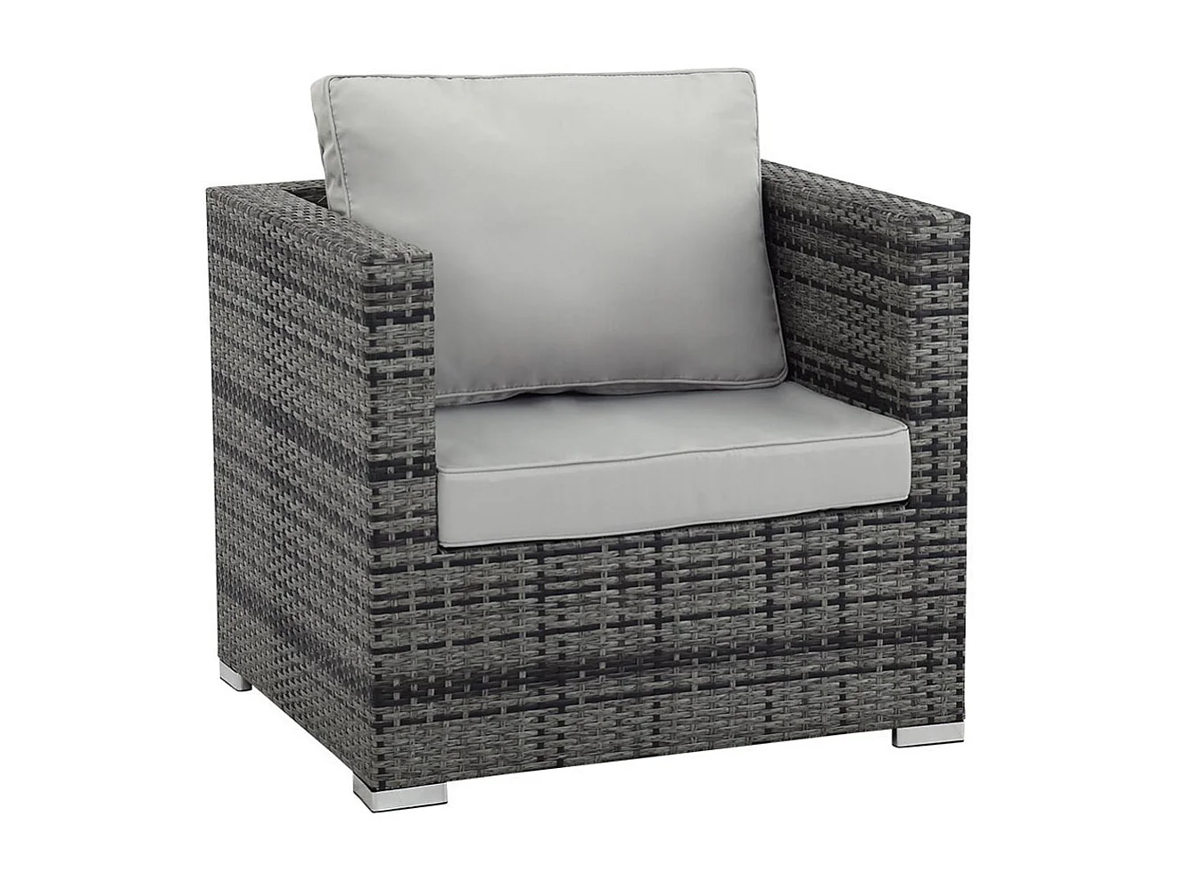 Fauteuil jardin en résine tressée "Ibiza" - Florida - Gris