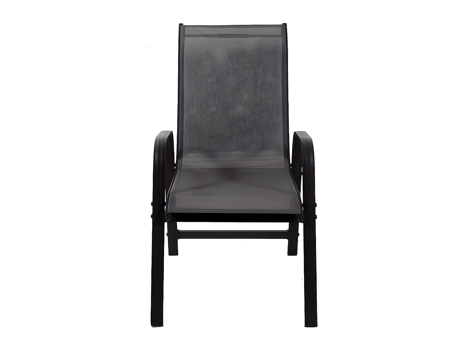 Sedia da giardino in alluminio e textilene PORTO - Phoenix - Grigio scuro - 2 pezzi