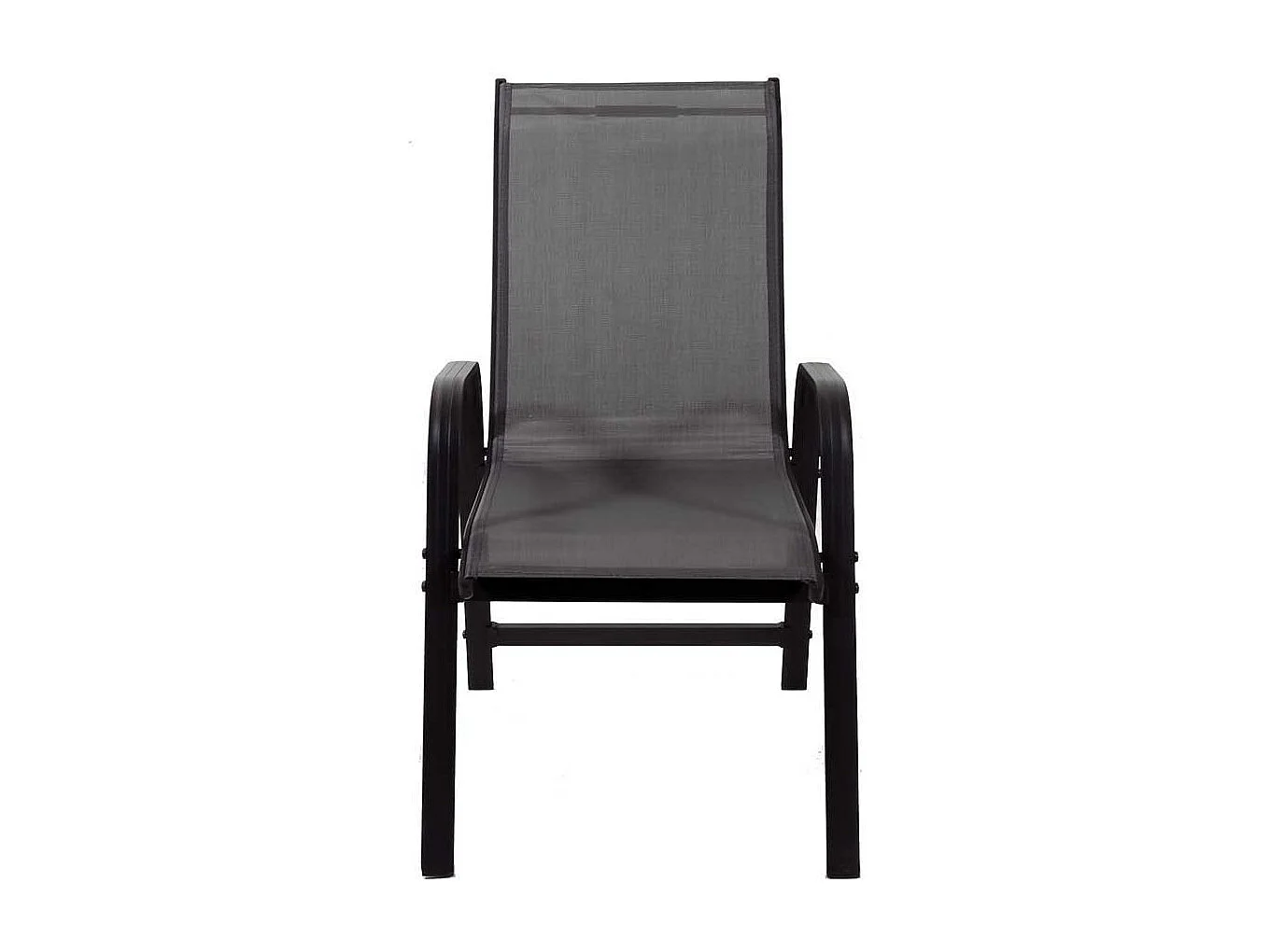 Sedia da giardino in alluminio e textilene PORTO - Phoenix - Grigio scuro - 2 pezzi