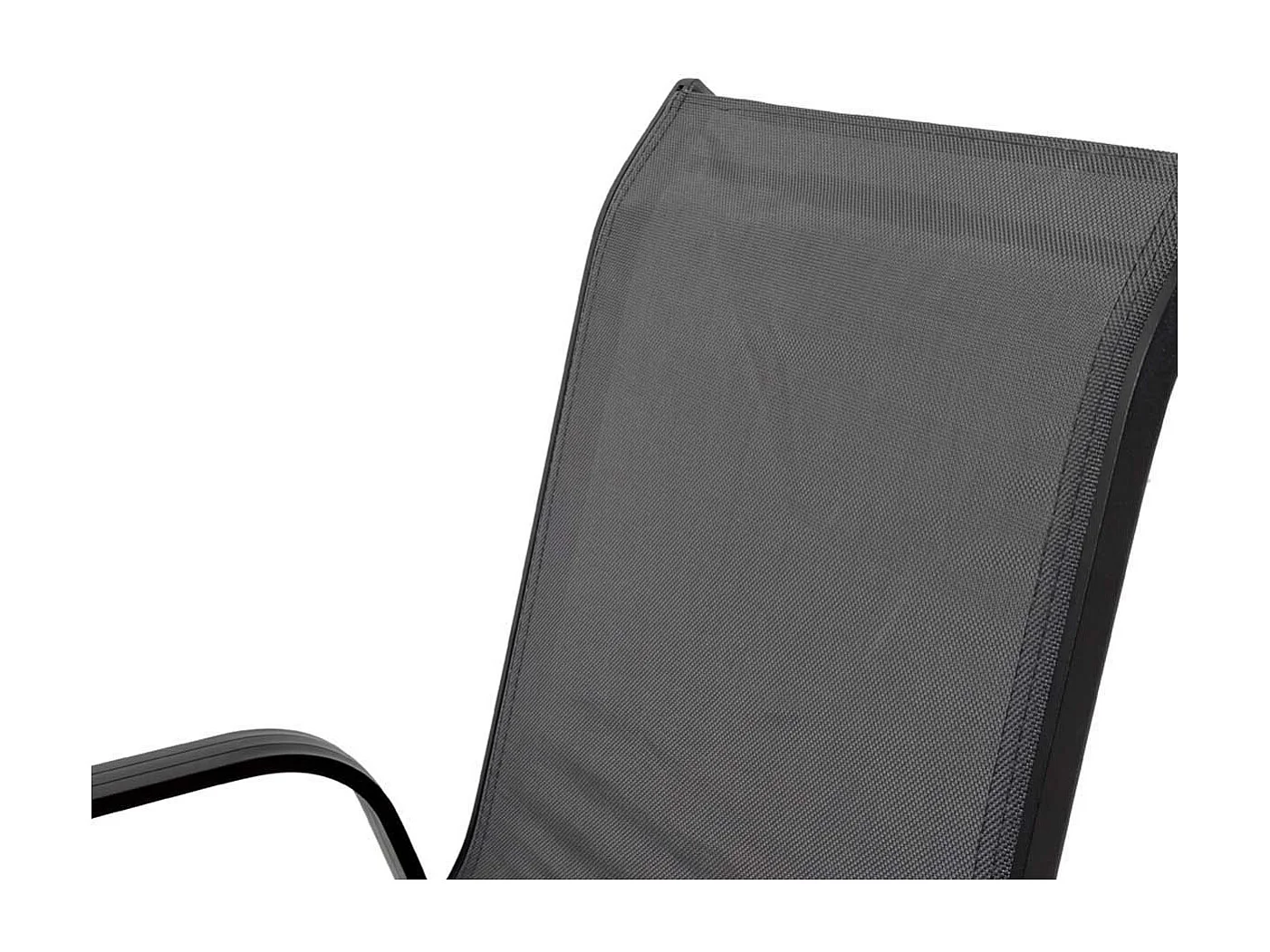 Sedia da giardino in alluminio e textilene PORTO - Phoenix - Grigio scuro - 2 pezzi