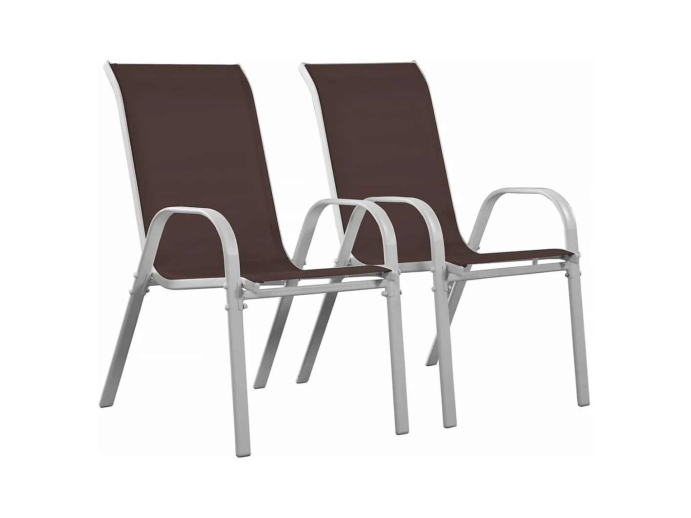 Fauteuil jardin Textilène "Cordoba" - Phoenix - Taupe - Lot de 2