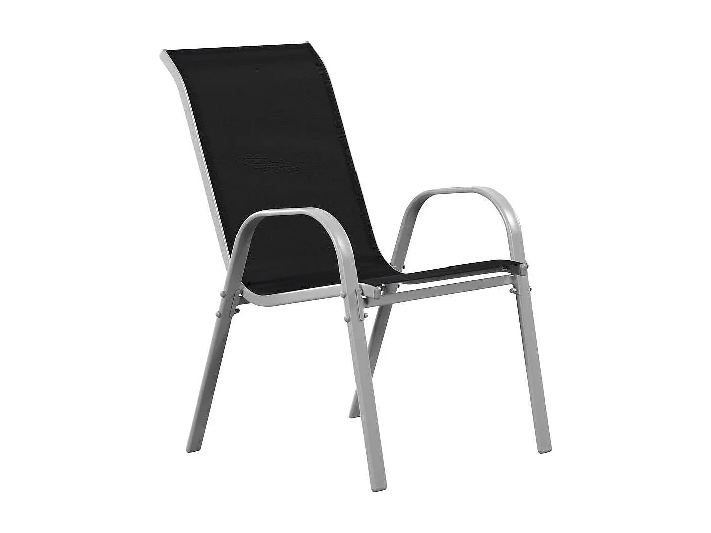 Fauteuil jardin Textilène "Cordoba" - Phoenix - Noir - Lot de 4