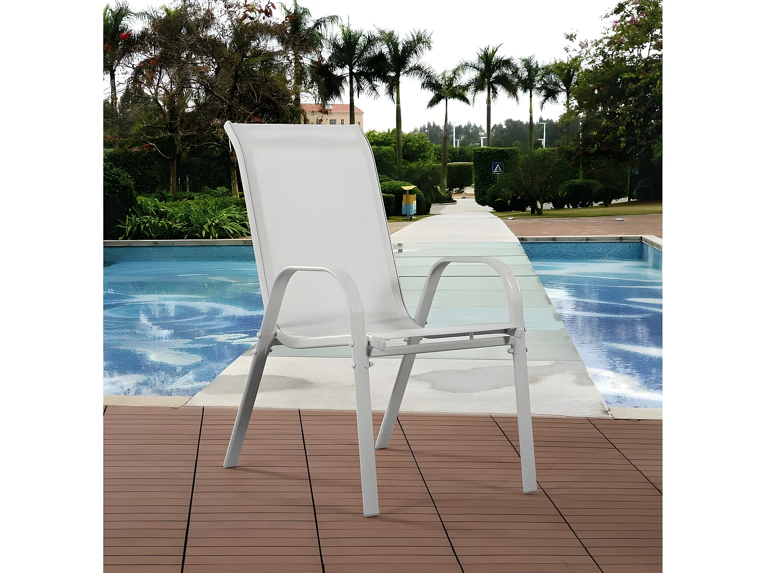 Fauteuil jardin Textilène "Cordoba" - Phoenix - Écru - Lot de 4