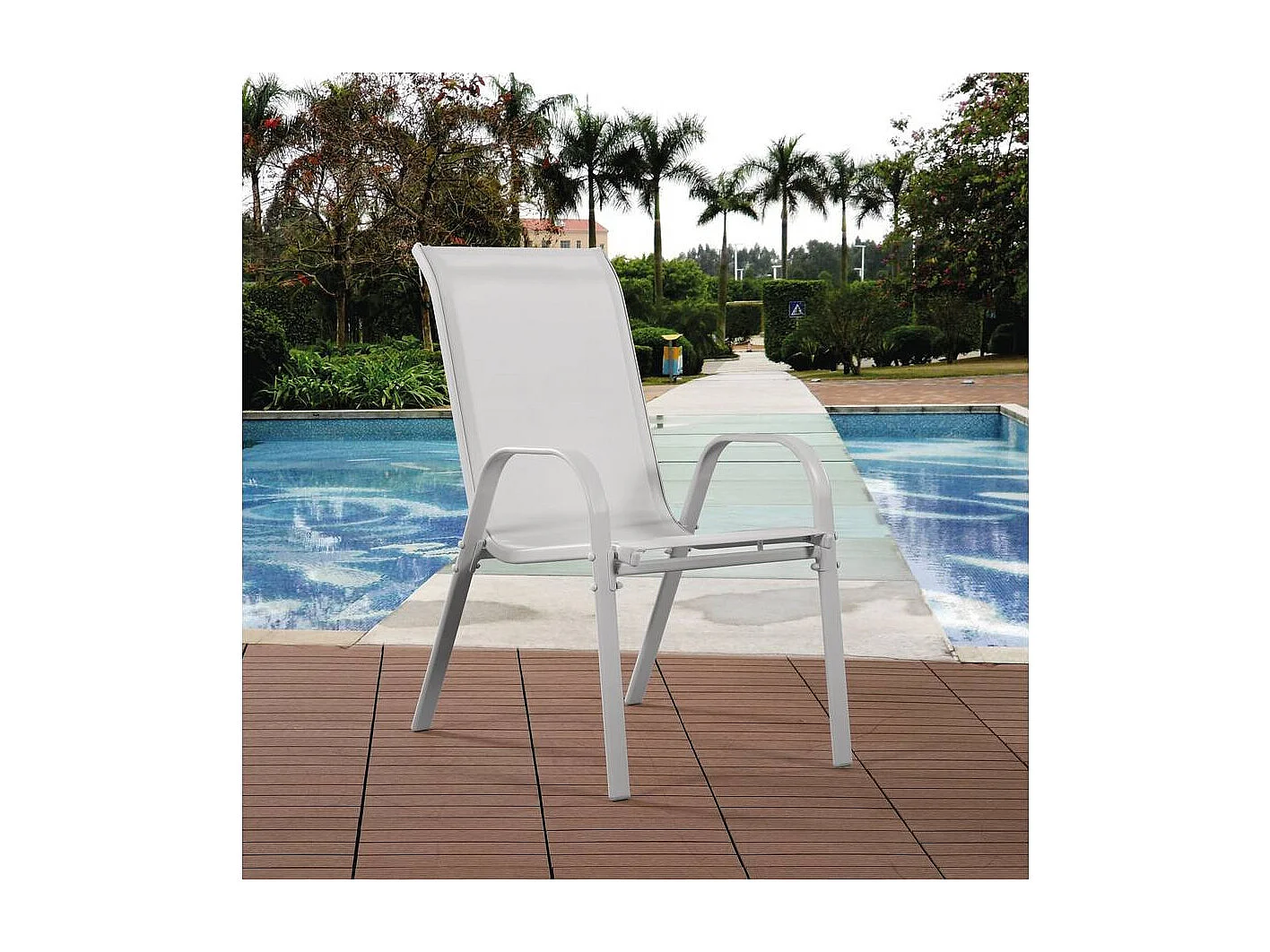 Juego de 4 sillas jardín Textileno "Cordoba" - Phoenix - Crudo