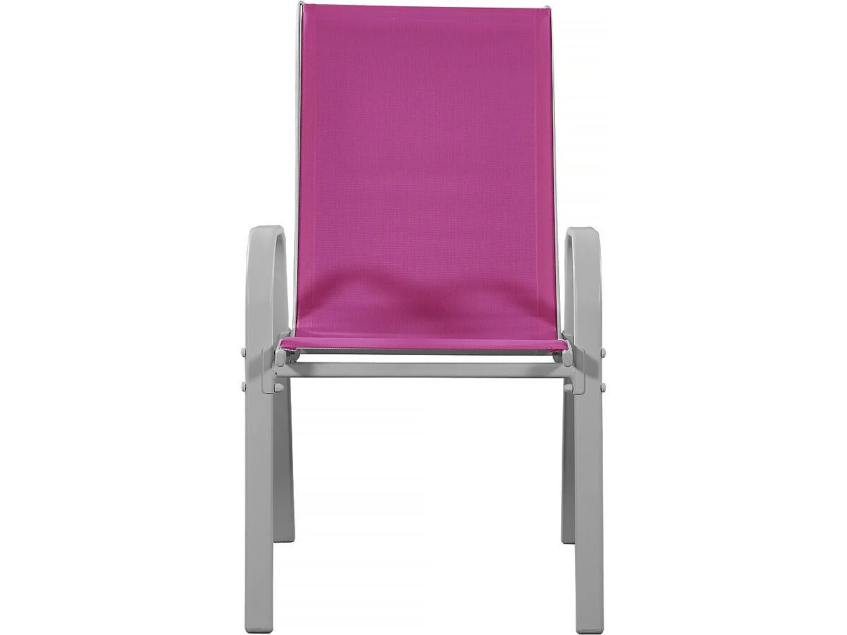 Fauteuil jardin Textilène "Cordoba" - Phoenix - Rose - Lot de 2