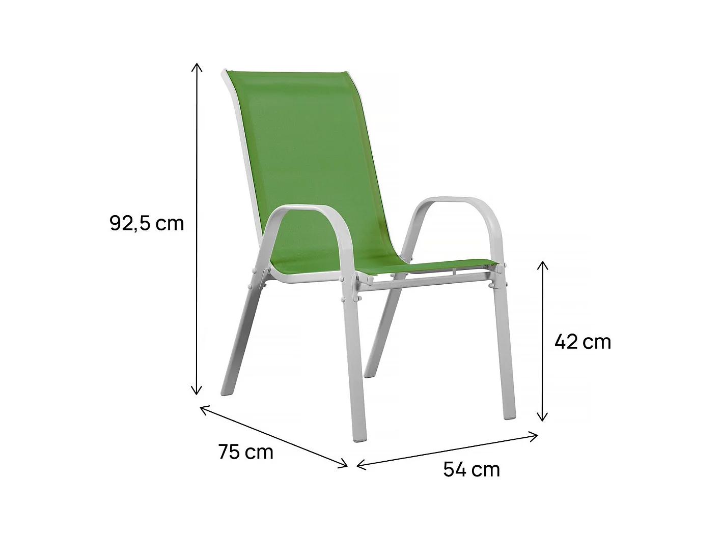 Conjunto de 2 cadeiras de jardim em Textilène "Cordoba" - Verde Phoenix