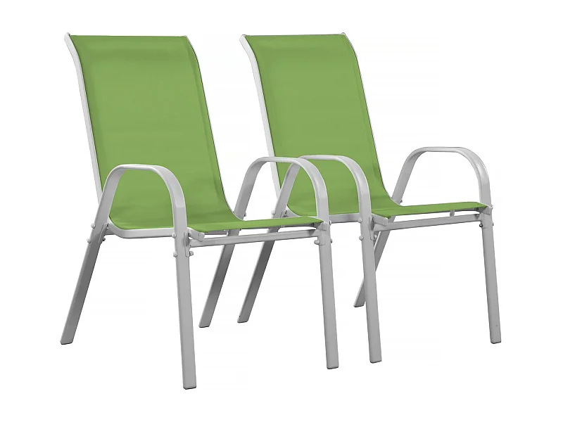 Fauteuil jardin Textilène "Cordoba" - Phoenix - Vert - Lot de 2