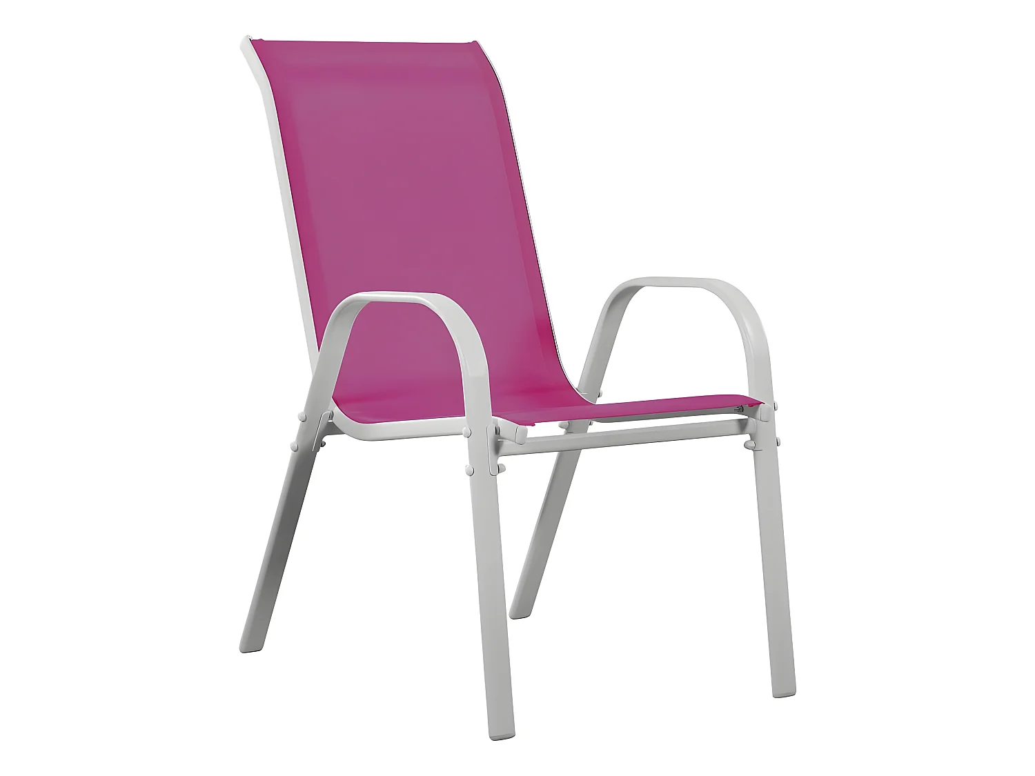 Fauteuil jardin Textilène "Cordoba" - Phoenix - Rose - Lot de 4