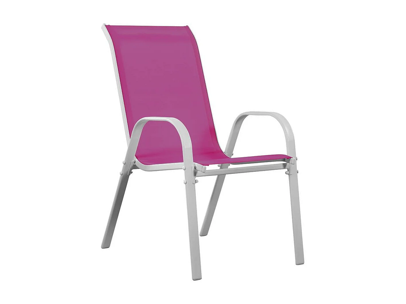 Fauteuil jardin Textilène "Cordoba" - Phoenix - Rose - Lot de 4