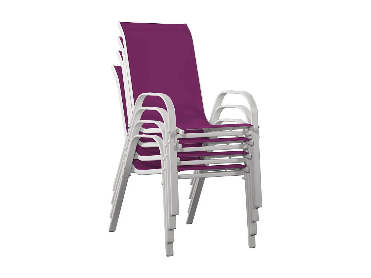 Fauteuil jardin Textilène "Cordoba" - Phoenix - Rose - Lot de 4