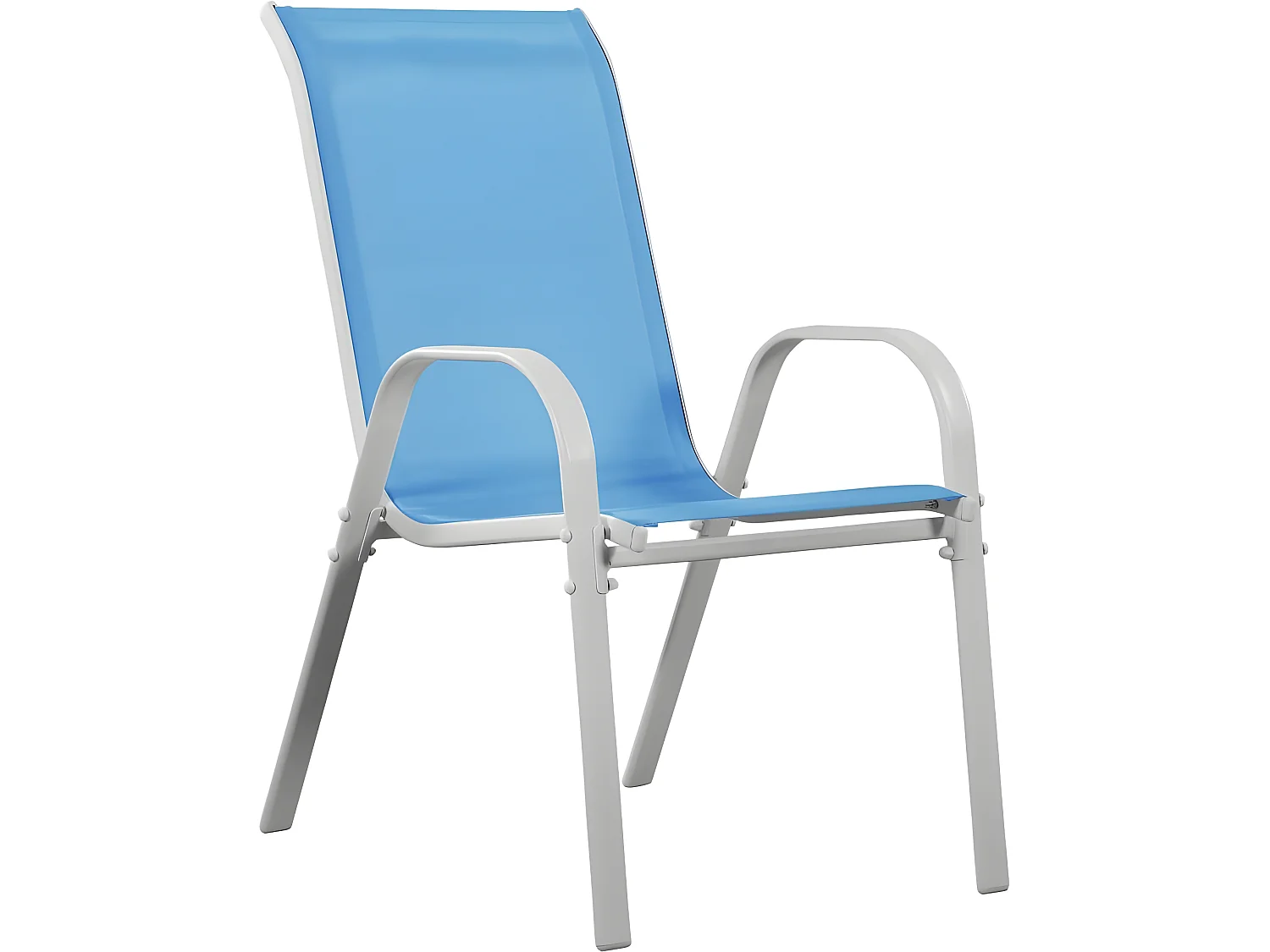 Fauteuil jardin Textilène "Cordoba" - Phoenix - Bleu - Lot de 4