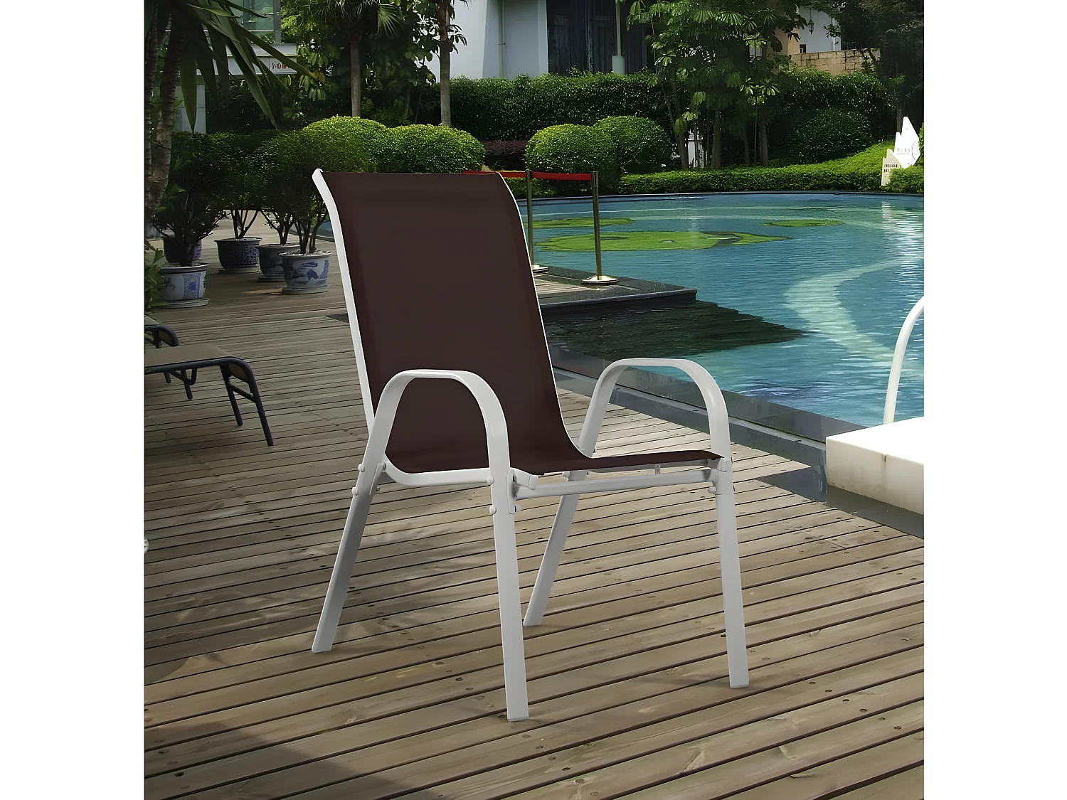 Fauteuil jardin Textilène "Cordoba" - Phoenix - Taupe - Lot de 4