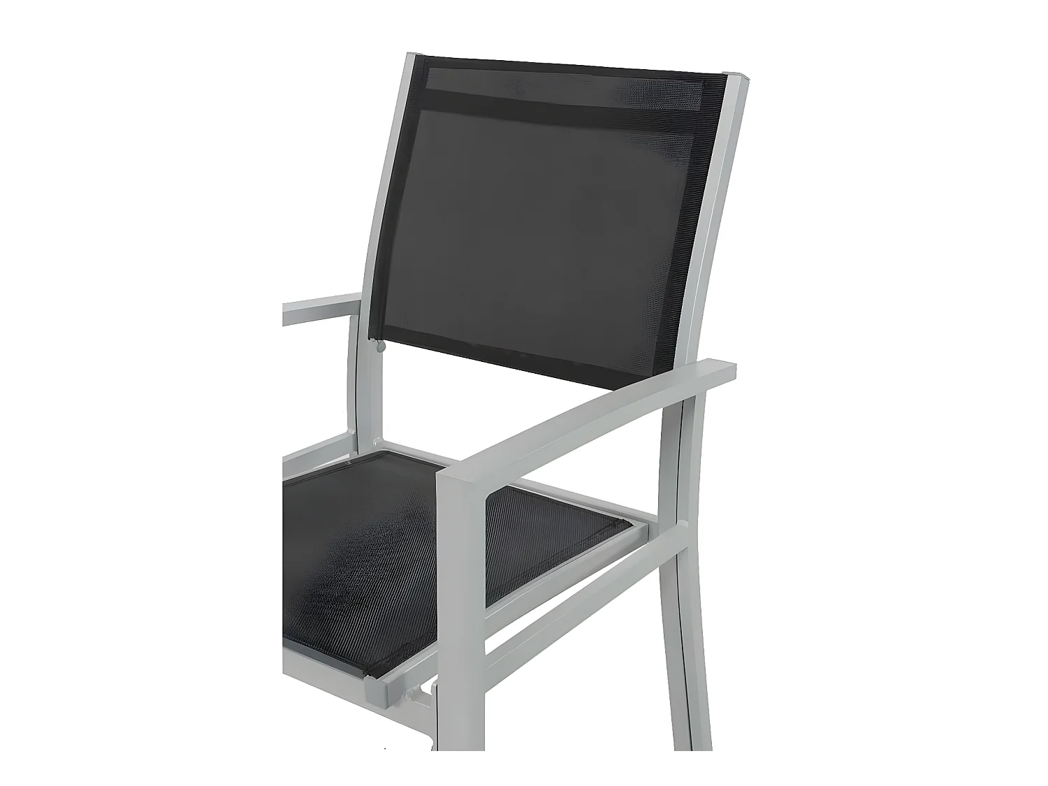 Juego de 2 sillas para jardín- textileno "Tropic" - Phoenix - negro